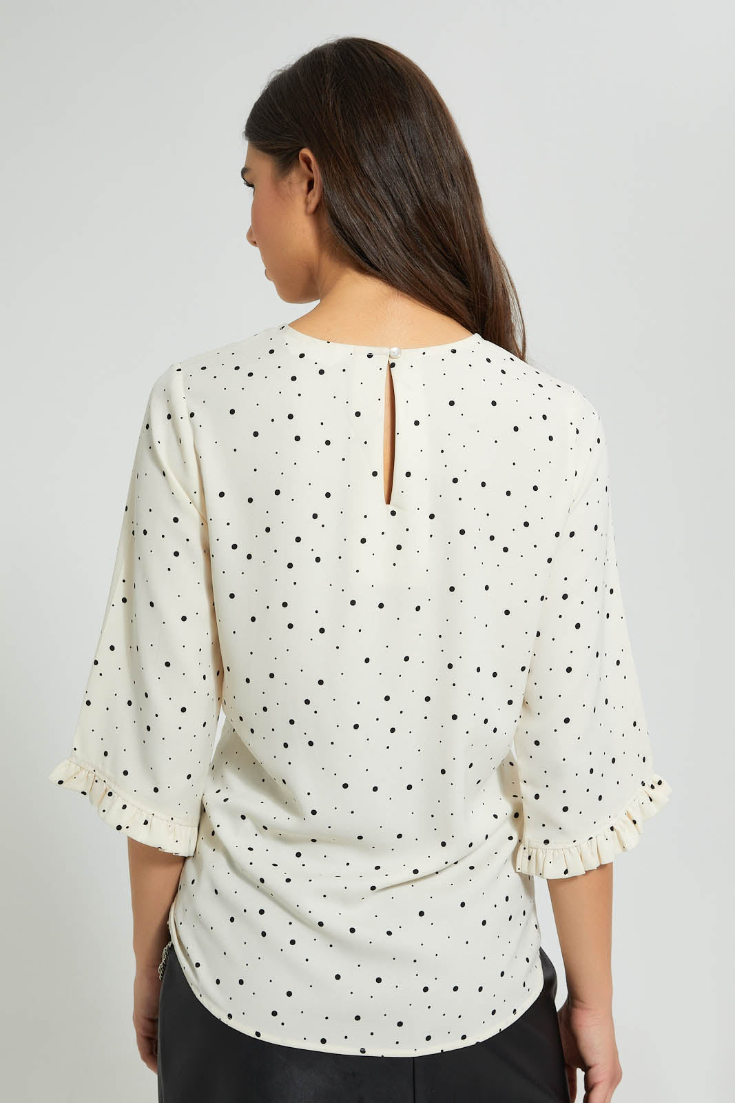 Ivory Doted Blouse