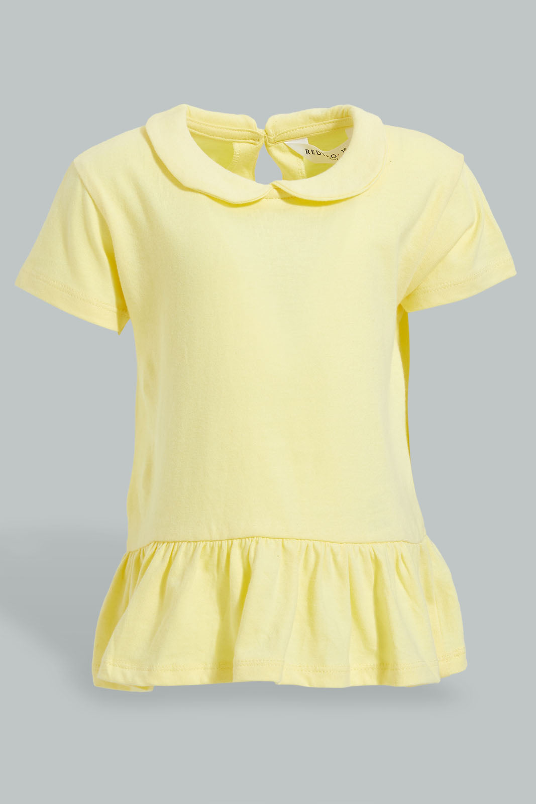 Redtag-Yellow-Peterpan-Top-With-Printed-Legging-Sets-Infant-Girls-3 to 24 Months