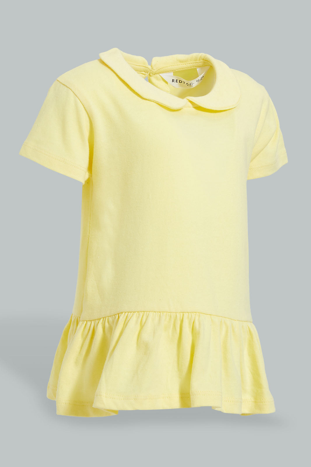 Redtag-Yellow-Peterpan-Top-With-Printed-Legging-Sets-Infant-Girls-3 to 24 Months