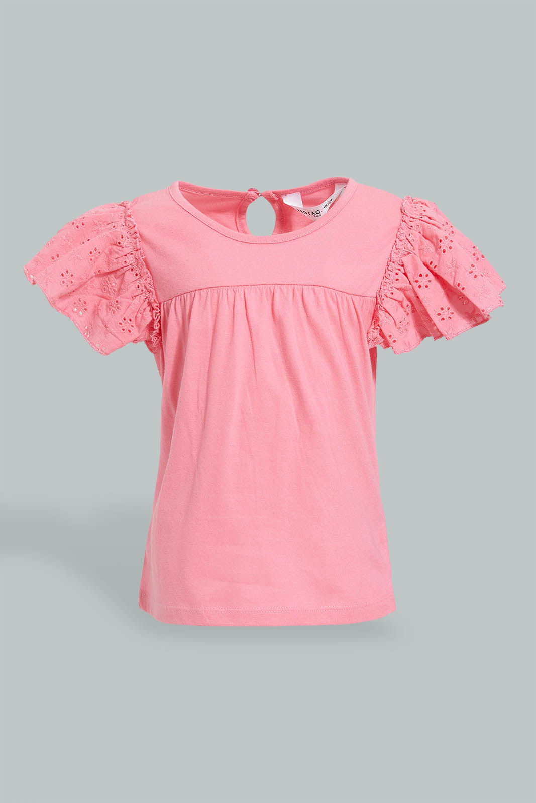 Redtag-Pink-Frilled-Top-With-Printed-Legging-Sets-Infant-Girls-3 to 24 Months