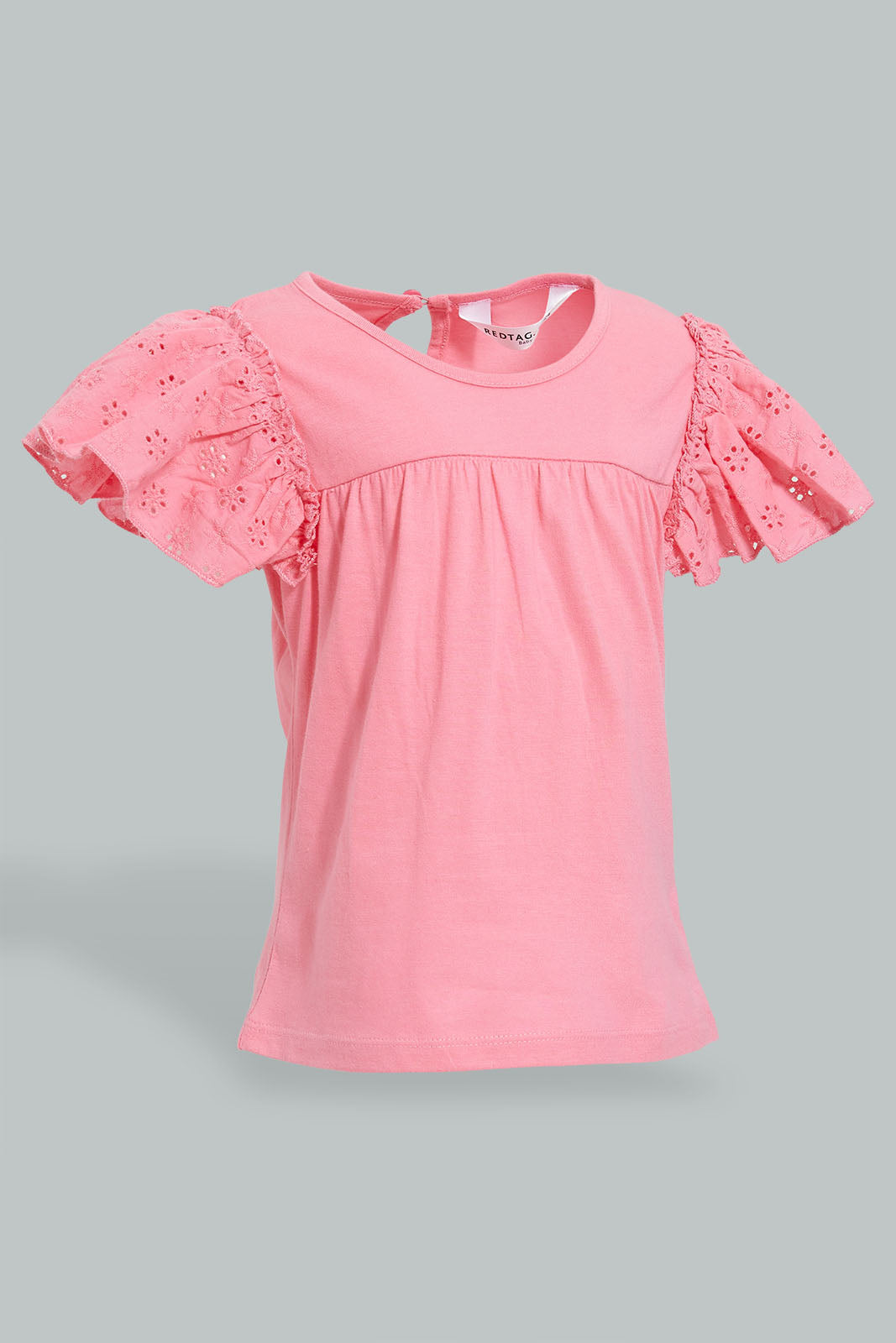 Redtag-Pink-Frilled-Top-With-Printed-Legging-Sets-Infant-Girls-3 to 24 Months
