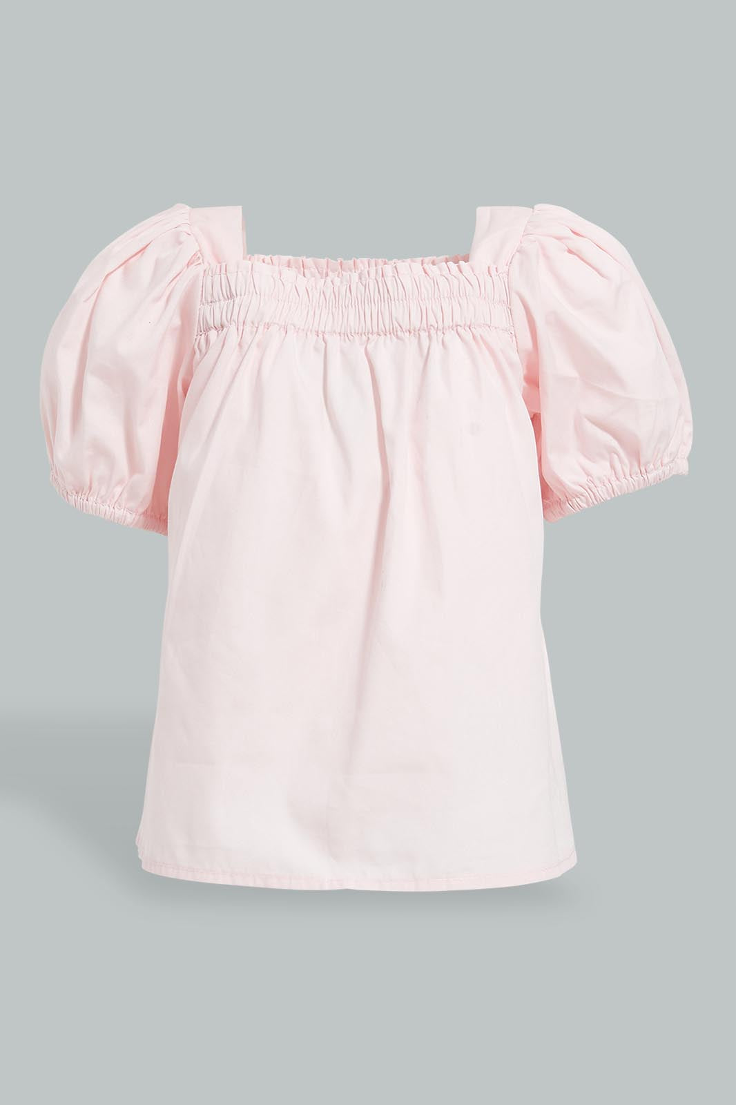 Redtag-Pink-Puff-Sleeves-Plain-Top-Colour:Pink,-Filter:Infant-Girls-(3-to-24-Mths),-Infant-Girls-Blouses,-New-In,-New-In-ING,-Non-Sale,-S22B,-Section:Kidswear-Infant-Girls-3 to 24 Months