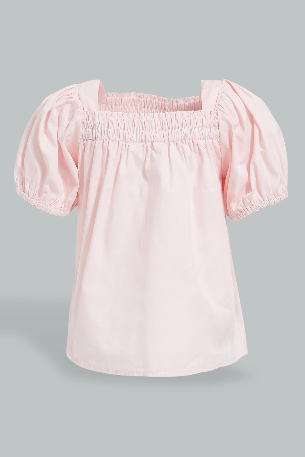Redtag-Pink-Puff-Sleeves-Plain-Top-Colour:Pink,-Filter:Infant-Girls-(3-to-24-Mths),-Infant-Girls-Blouses,-New-In,-New-In-ING,-Non-Sale,-S22B,-Section:Kidswear-Infant-Girls-3 to 24 Months