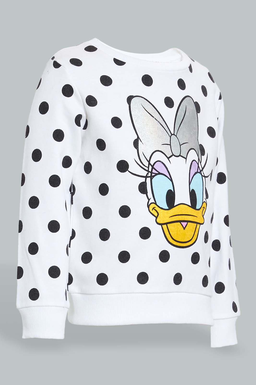 Redtag-White-Daisy-Print-Sweat-T-Shirt-With-Lilac-Printed-Track-Sets-Infant-Girls-3 to 24 Months