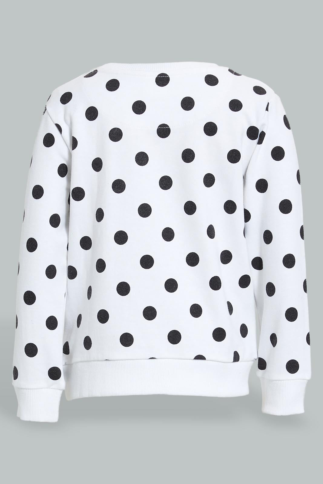 Redtag-White-Daisy-Print-Sweat-T-Shirt-With-Lilac-Printed-Track-Sets-Infant-Girls-3 to 24 Months
