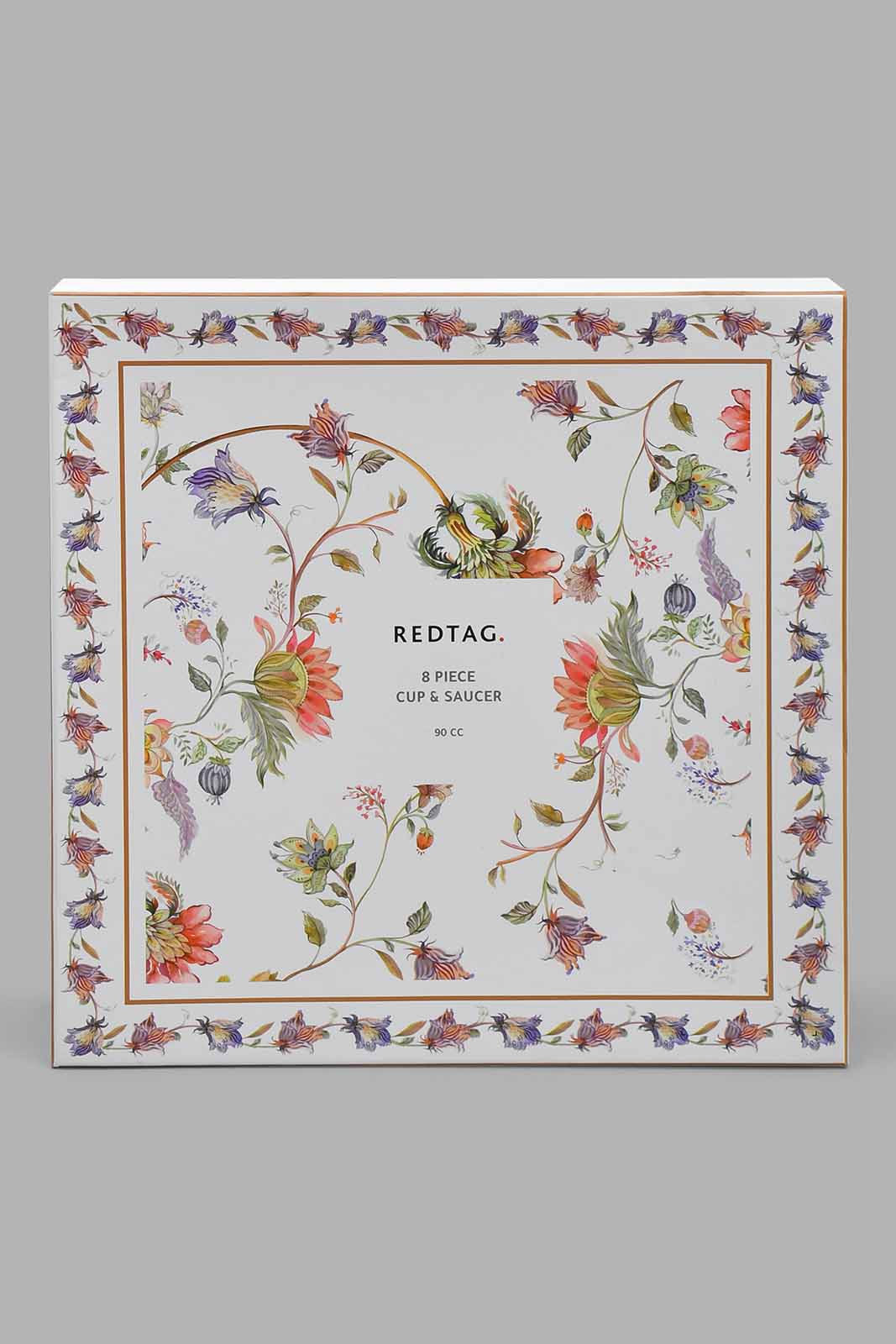 Redtag-Assorted-Floral-Espresso(8-Piece)-Tea-Sets-Home-Dining-