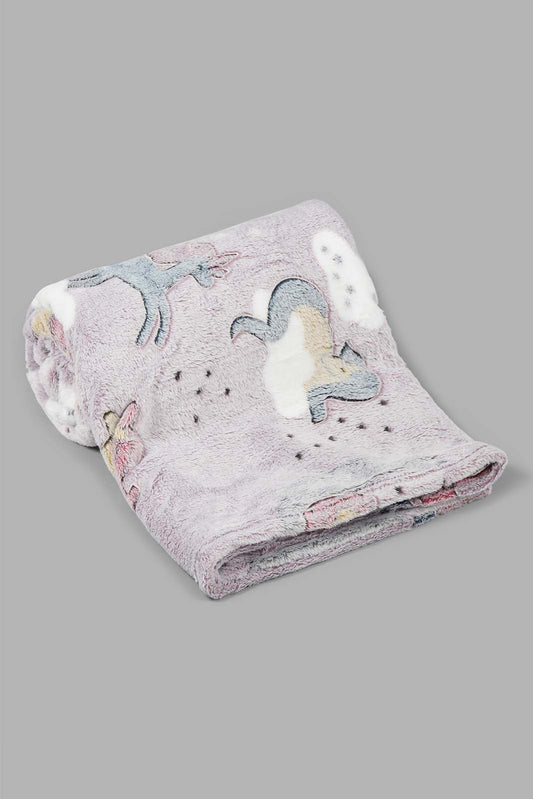 Redtag-Pink-Unicorn-Glow-In-The-Dark-Kids-Blanket-0,-Colour:Pink,-Filter:Home-Bedroom,-HMW-BED-Blankets,-New-In,-New-In-HMW-BED,-Non-Sale,-S22B,-Section:Homewares-Home-Bedroom-