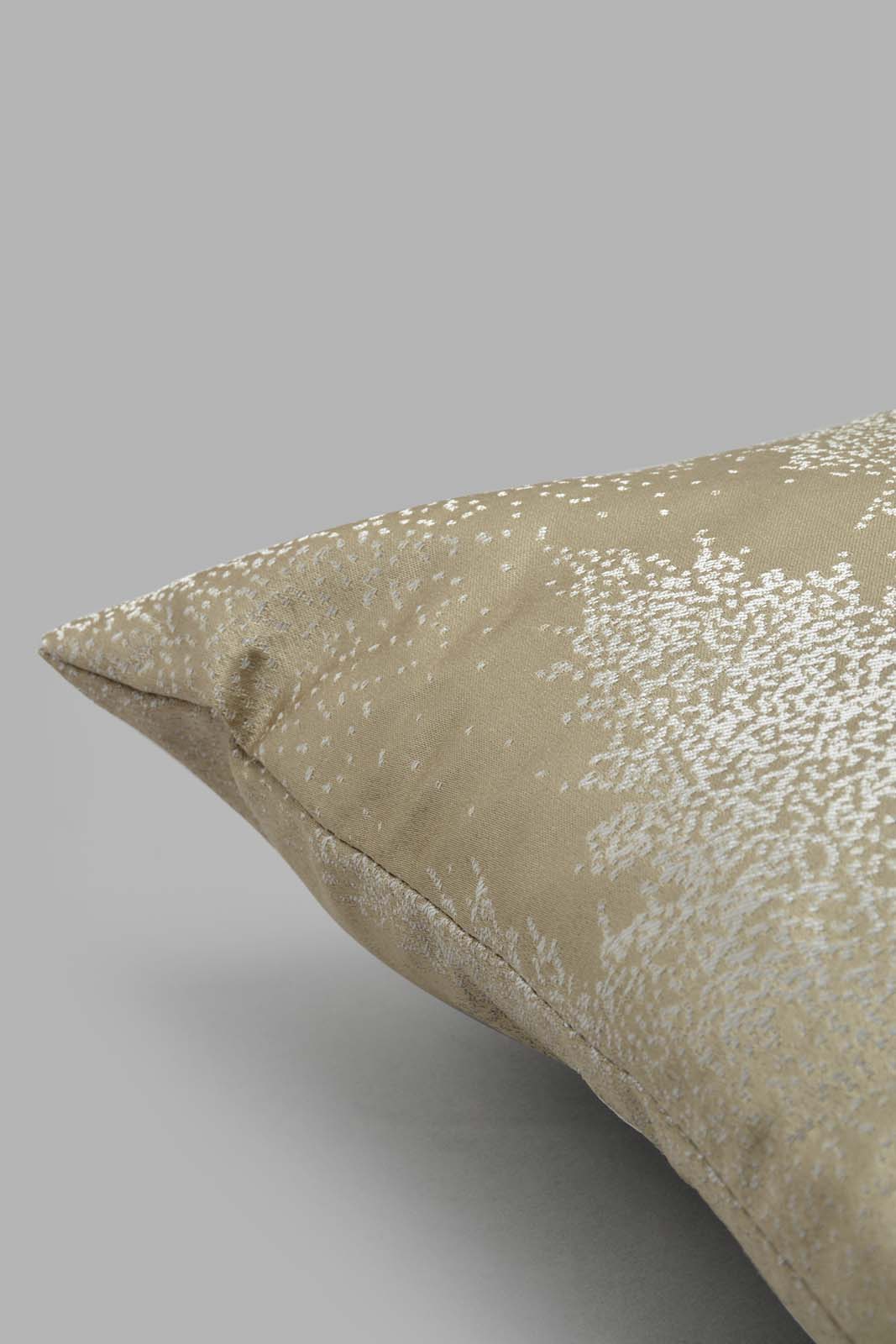 Redtag-Beige-Floral-Jacquard-Cushion-Category:Cushions,-Colour:Beige,-Filter:Home-Bedroom,-HMW-BED-Cushions,-New-In,-New-In-HMW-BED,-Non-Sale,-S22C,-Section:Homewares-Home-Bedroom-