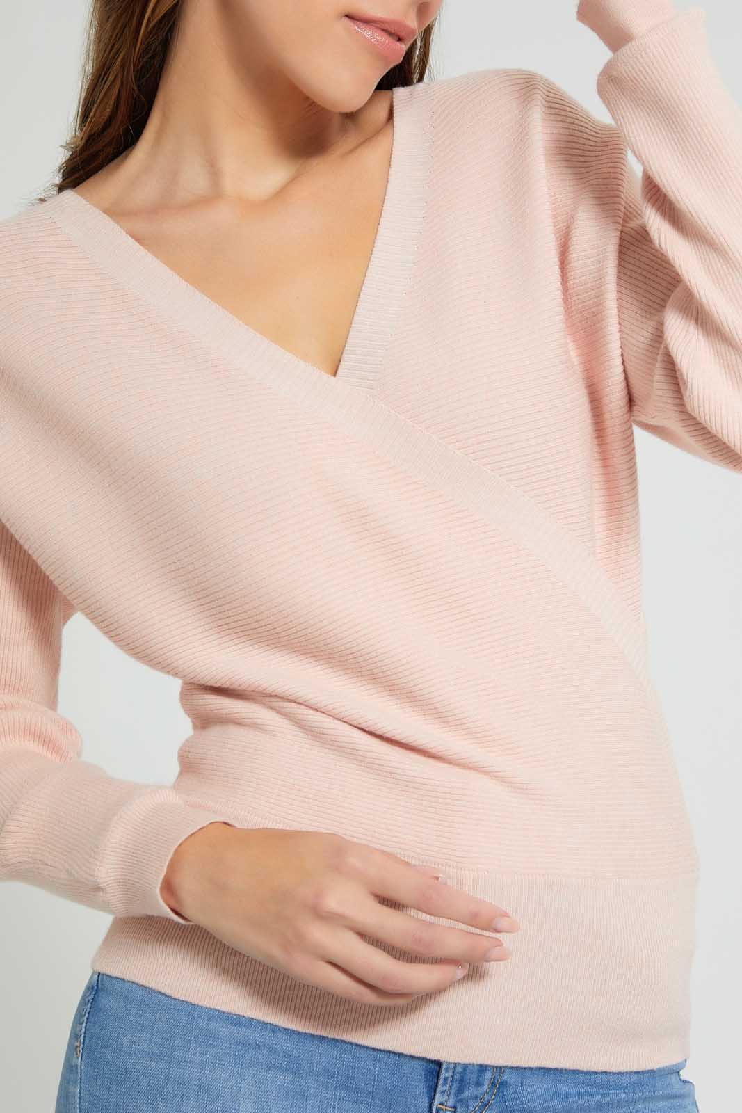 Redtag-Long-Sleeve-V-Neck-Pullover-Pullovers-Women's-