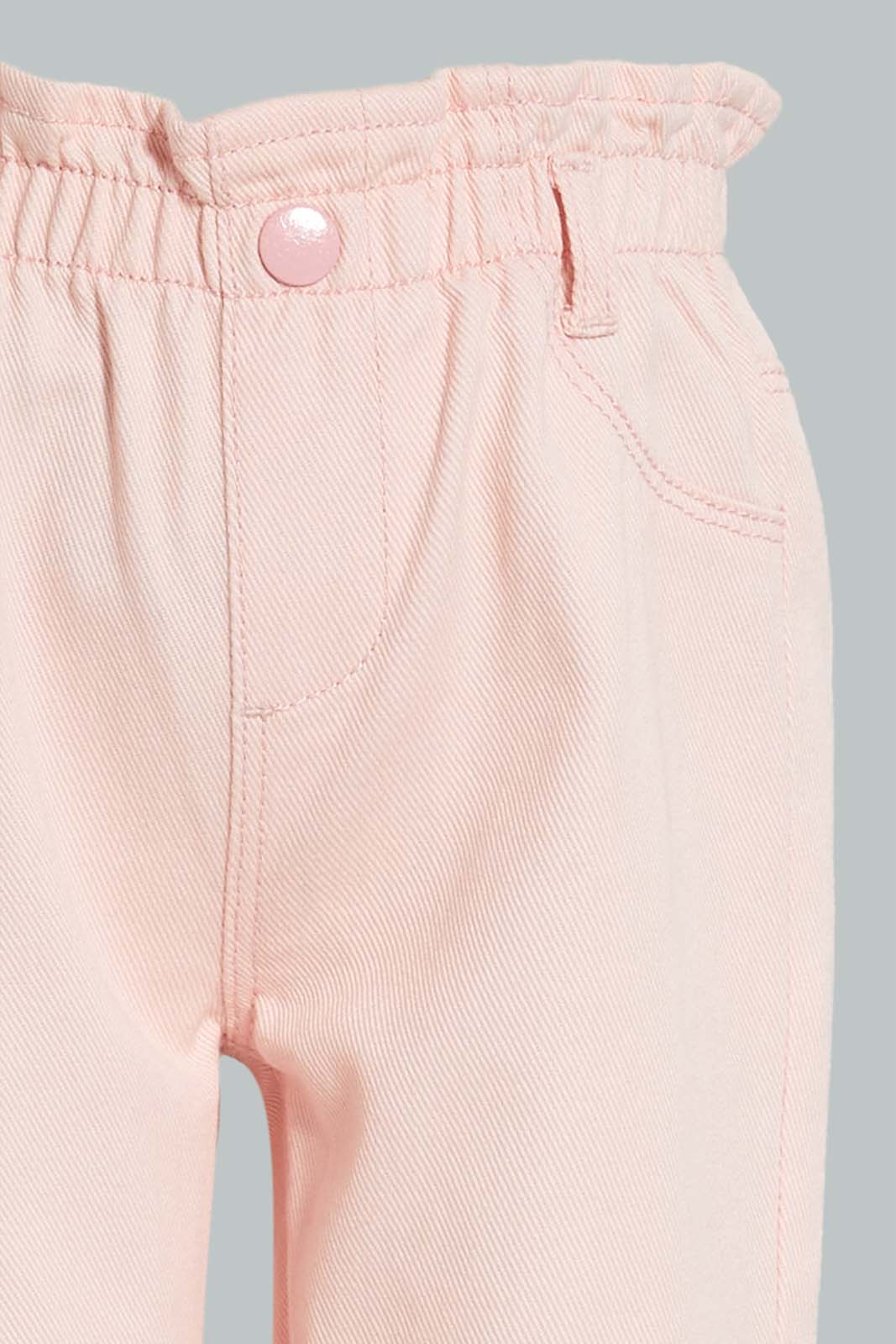 Redtag-Pink-Coloured-Denim-Jogger-Jeans-Baggy-Fit-Infant-Girls-3 to 24 Months