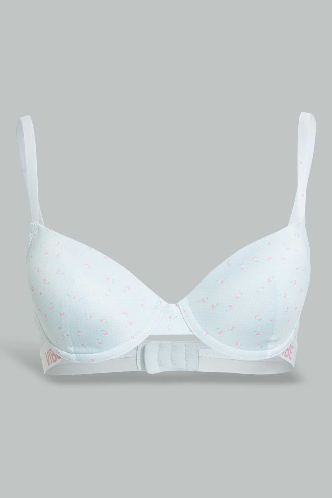 Redtag-Mint-And-Pink-Plain-Padded-Plunge-Bra-For-Women-(Pack-of-2)-Category:Bras,-Colour:Mint,-Colour:Pink,-Deals:4-For-90,-Deals:Sale,-Filter:Women's-Clothing,-Non-Returnable,-S22B,-Sale-LDL-APL,-Section:Women,-Women-Bras--
