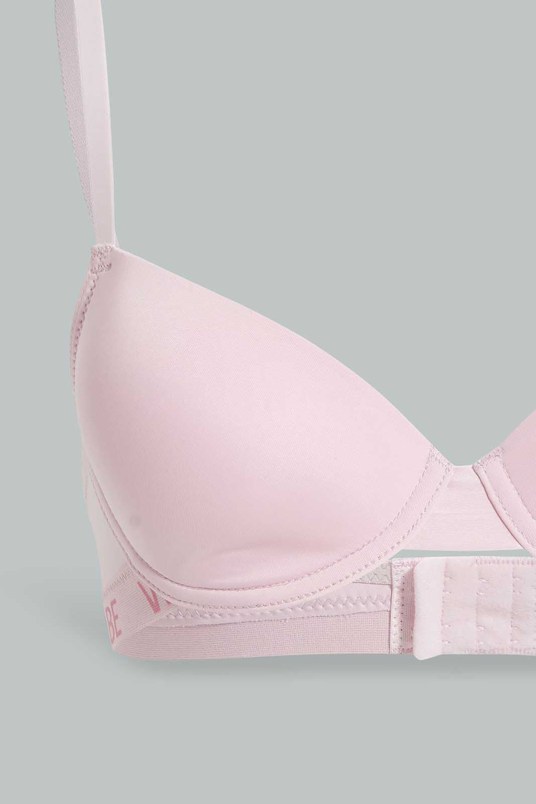 Redtag-Mint-And-Pink-Plain-Padded-Plunge-Bra-For-Women-(Pack-of-2)-Category:Bras,-Colour:Mint,-Colour:Pink,-Deals:4-For-90,-Deals:Sale,-Filter:Women's-Clothing,-Non-Returnable,-S22B,-Sale-LDL-APL,-Section:Women,-Women-Bras--