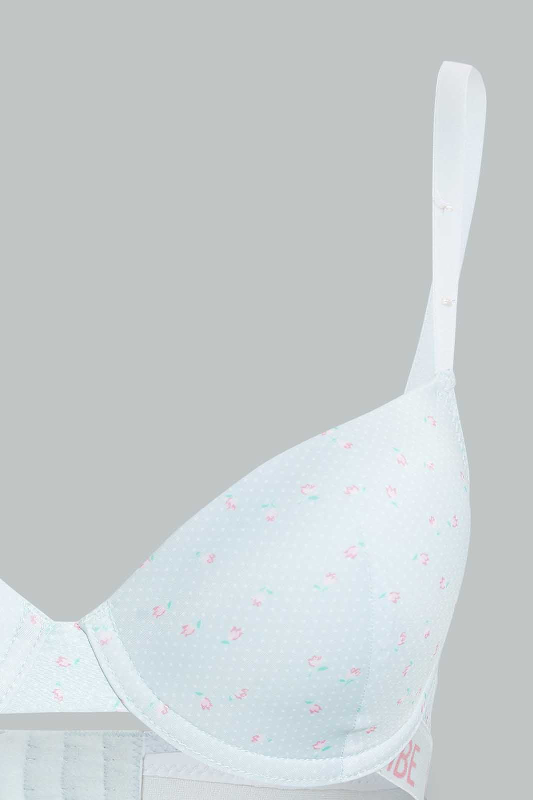Redtag-Mint-And-Pink-Plain-Padded-Plunge-Bra-For-Women-(Pack-of-2)-Category:Bras,-Colour:Mint,-Colour:Pink,-Deals:4-For-90,-Deals:Sale,-Filter:Women's-Clothing,-Non-Returnable,-S22B,-Sale-LDL-APL,-Section:Women,-Women-Bras--