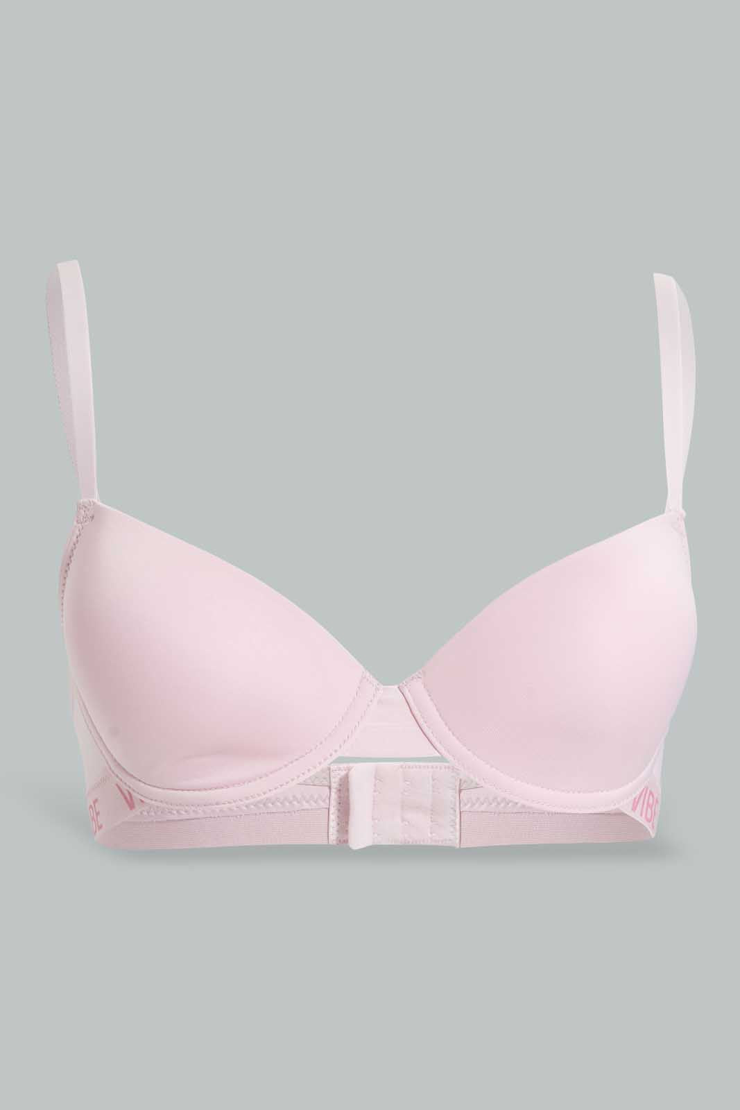 Redtag-Mint-And-Pink-Plain-Padded-Plunge-Bra-For-Women-(Pack-of-2)-Category:Bras,-Colour:Mint,-Colour:Pink,-Deals:4-For-90,-Deals:Sale,-Filter:Women's-Clothing,-Non-Returnable,-S22B,-Sale-LDL-APL,-Section:Women,-Women-Bras--