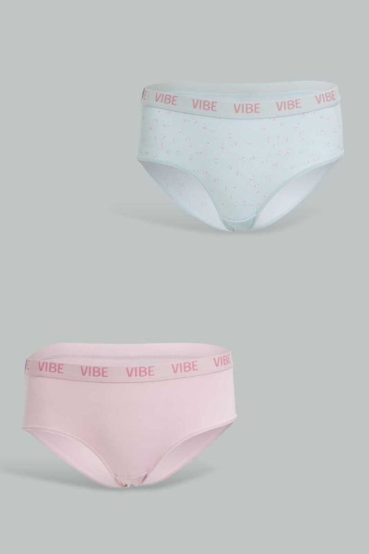 Redtag-Pink-And-Mint-Plain-Boyleg-Brief-For-Women-(Pack-of-2)-Category:Briefs,-Colour:Mint,-Colour:Pink,-Deals:4-For-90,-Deals:Sale,-Filter:Women's-Clothing,-Non-Returnable,-S22B,-Sale-LDL-APL,-Section:Women,-Women-Briefs--