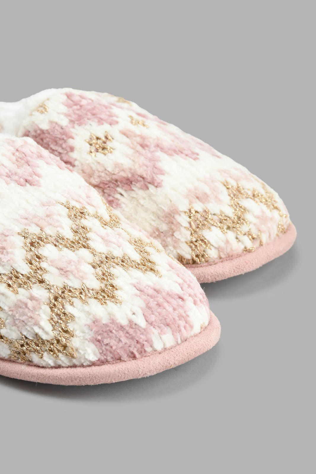 Redtag-Assorted-Closed-Toe-Cable-Knit-Slipper-Slippers-Women's-