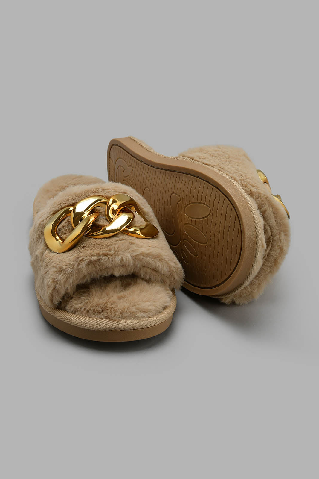 Redtag-Taupe-Chain-Trim-Slipper-Slippers-Women's-