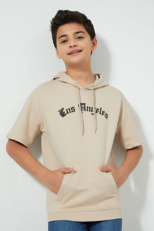 Redtag-Beige-Sweatshirt-Sweatshirts-Senior-Boys-9 to 14 Years