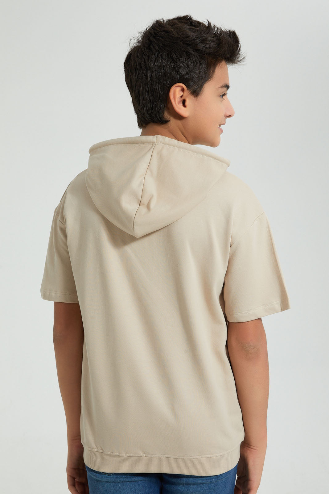 Redtag-Beige-Sweatshirt-Sweatshirts-Senior-Boys-9 to 14 Years