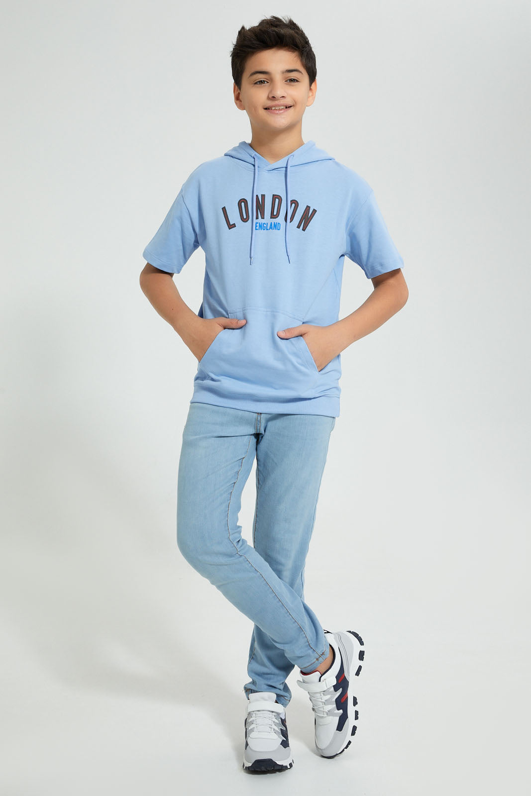 Redtag-Blue-Sweatshirt-Sweatshirts-Senior-Boys-9 to 14 Years