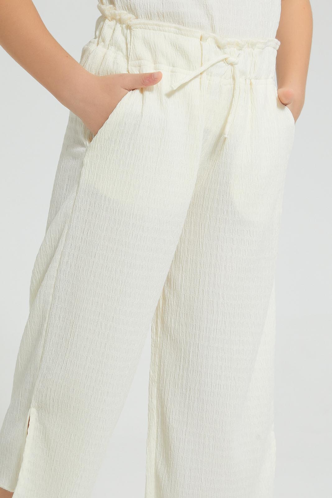 Redtag-Cream-Crinckled-Casual-Set-Colour:Cream,-Filter:Girls-(2-to-8-Yrs),-Girls-Sets,-New-In,-New-In-GIR,-Non-Sale,-S22A,-Section:Kidswear-Girls-2 to 8 Years