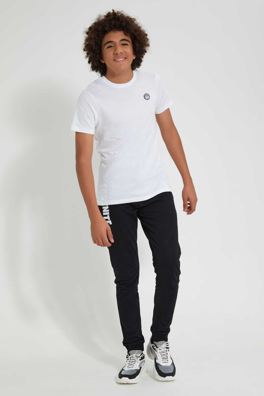 Redtag-2Pc-Pack-T-Shirt-All-Over-Prints-Senior-Boys-9 to 14 Years