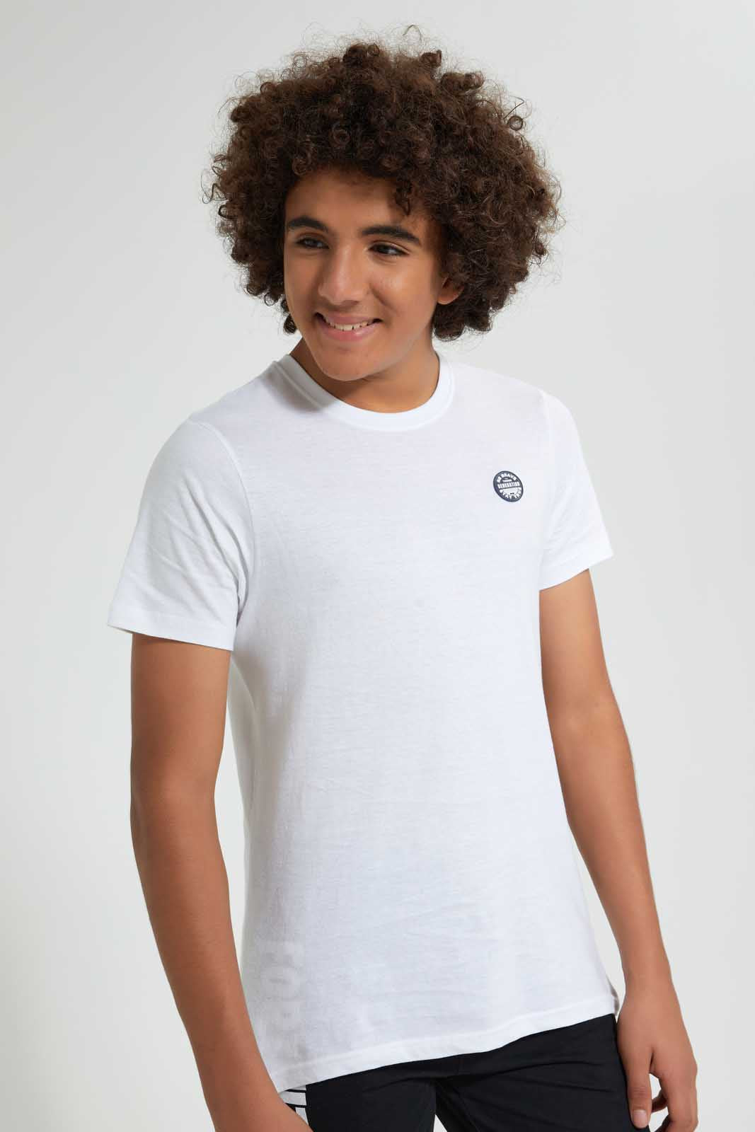 Redtag-2Pc-Pack-T-Shirt-All-Over-Prints-Senior-Boys-9 to 14 Years