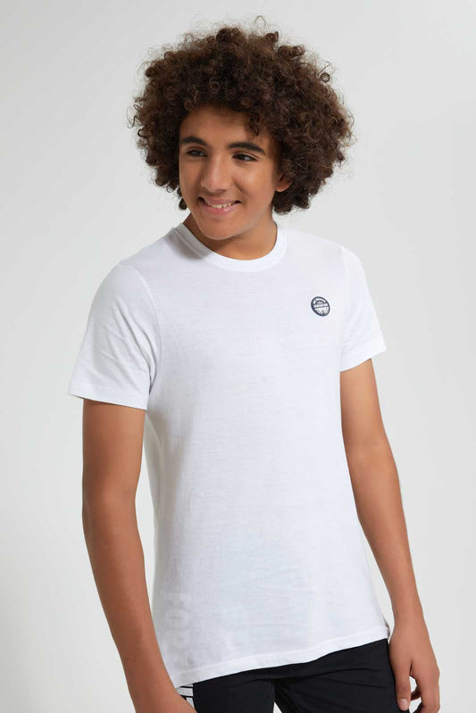 Redtag-2Pc-Pack-T-Shirt-All-Over-Prints-Senior-Boys-9 to 14 Years