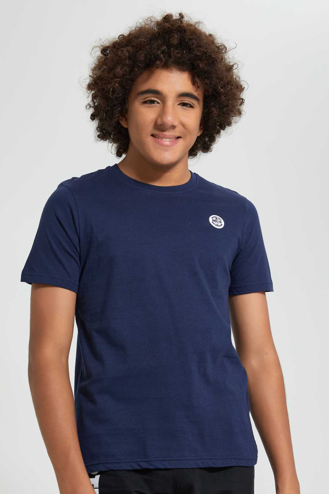 Redtag-2Pc-Pack-T-Shirt-All-Over-Prints-Senior-Boys-9 to 14 Years