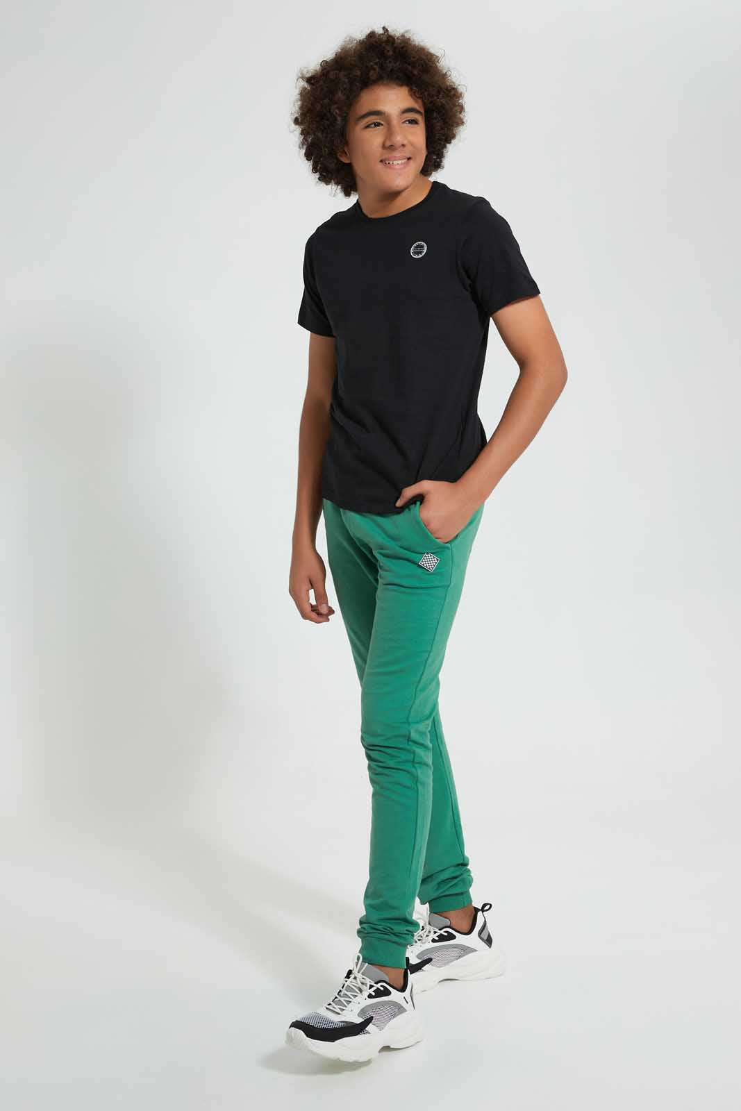 Redtag-2Pc-Pack-T-Shirt-All-Over-Prints-Senior-Boys-9 to 14 Years