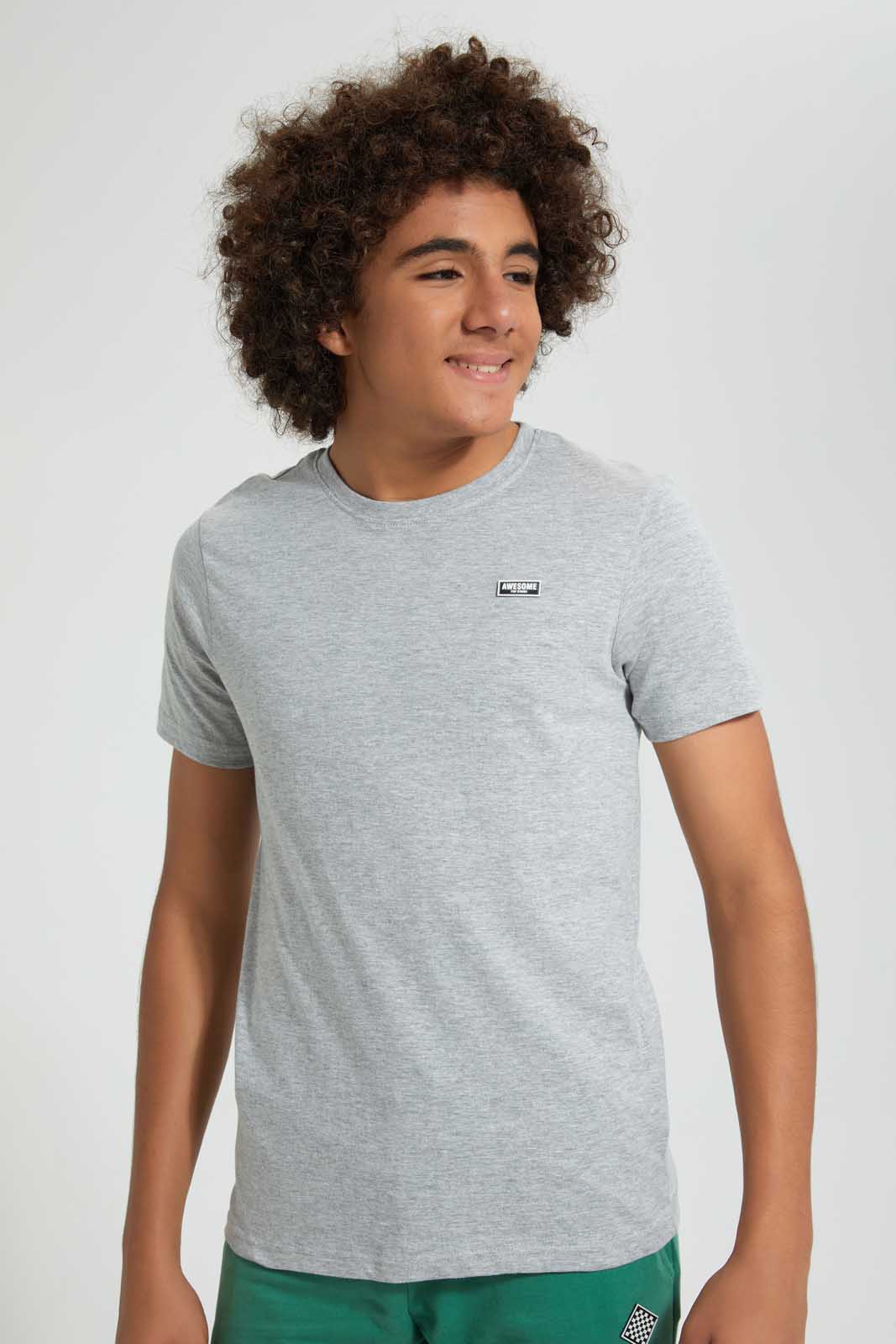 Redtag-2Pc-Pack-T-Shirt-All-Over-Prints-Senior-Boys-9 to 14 Years
