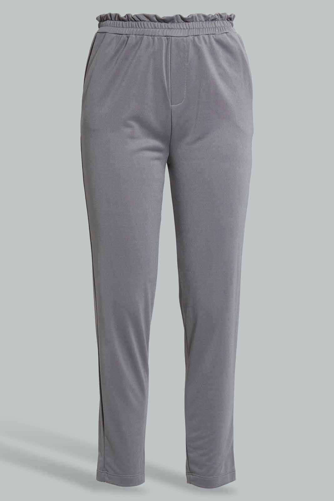 Redtag-Grey-Jogger-Cargo-Pants-Senior-Girls-9 to 14 Years