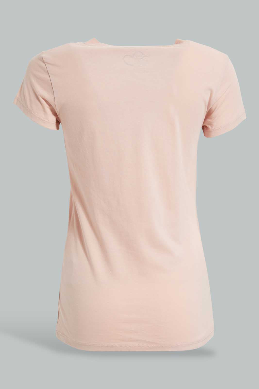 Redtag-Pink/White-2Pcs-Pack-Top-Tops-Senior-Girls-9 to 14 Years