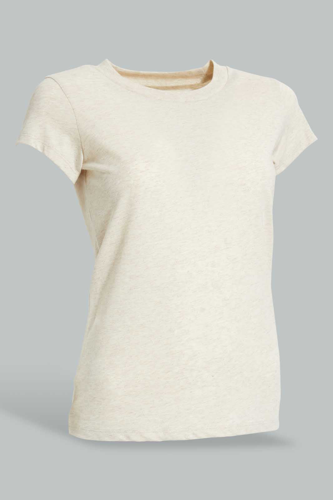 Redtag-Lt-Blue/Beige-2Pcs-Pack-Top-Tops-Senior-Girls-9 to 14 Years