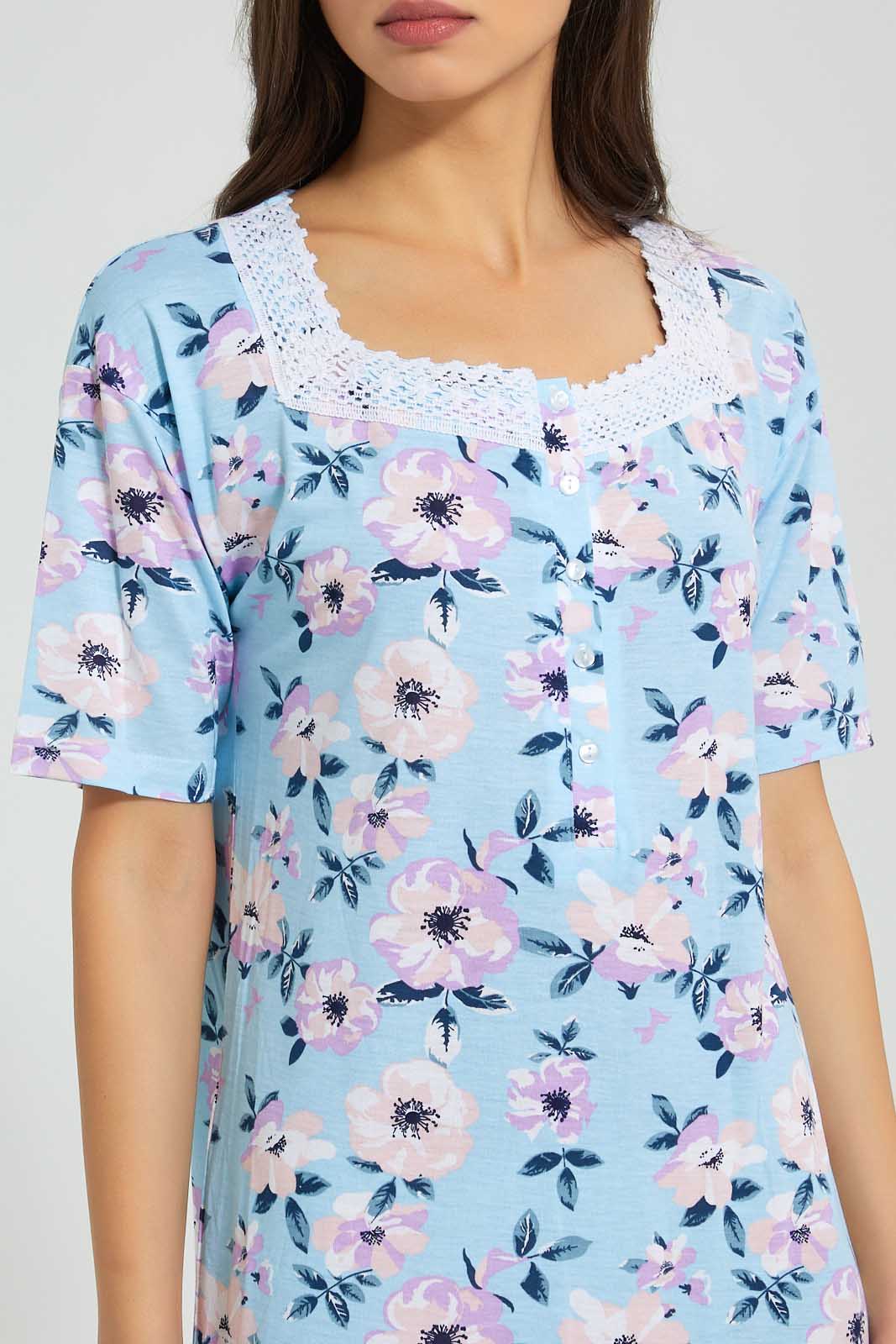 Redtag-Allover-Printed-Nightgown-Nightgowns-Women's-