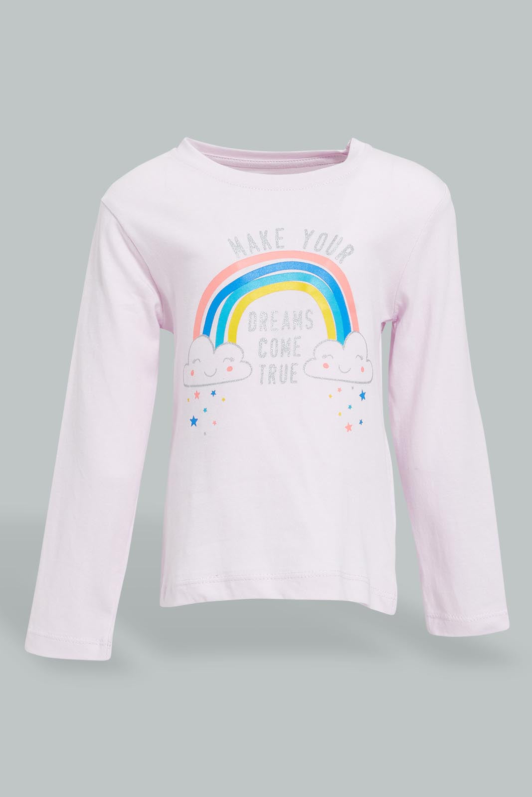 Redtag-Lilac-Rainbow-Printed-Pyjama-Set-Colour:Lilac,-Filter:Infant-Girls-(3-to-24-Mths),-Infant-Girls-Pyjama-Sets,-New-In,-New-In-ING,-Non-Sale,-S22B,-Section:Kidswear-Infant-Girls-3 to 24 Months
