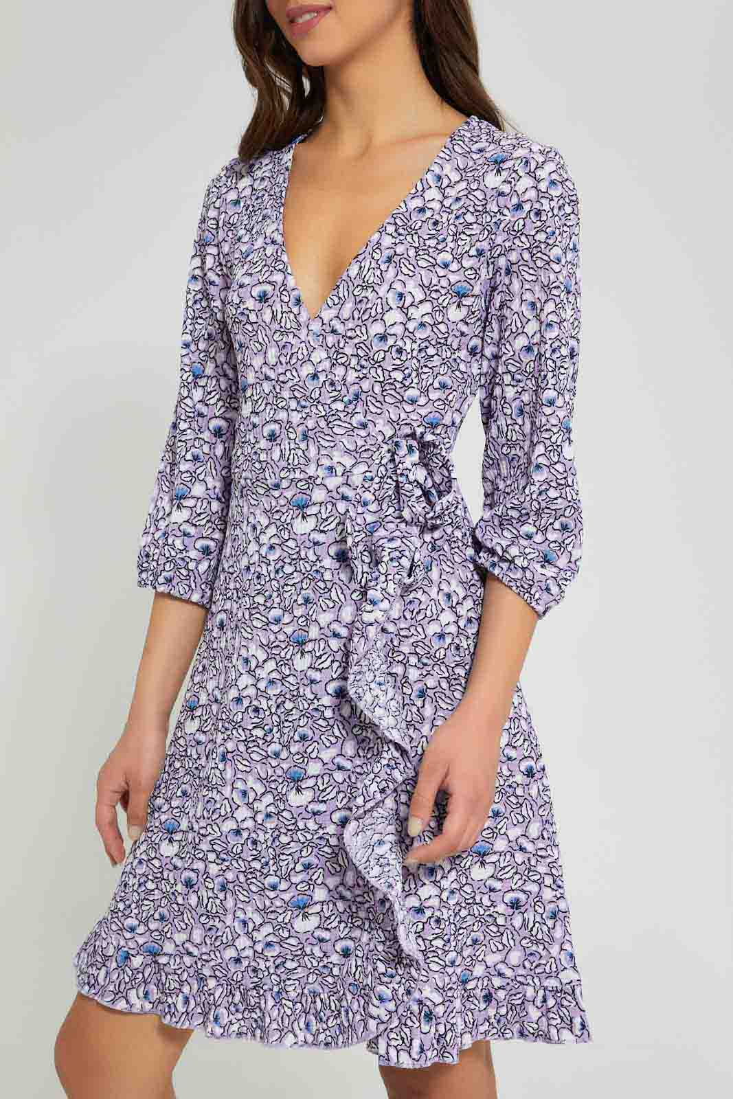 Redtag-Lilac-Floral-Print-Wrap-Skater-Short-Dress-Dresses-Women's-