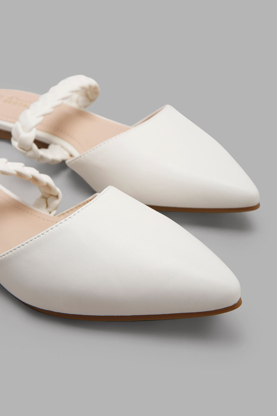Redtag-White-Mule-With-Plait-Strap-Category:Shoes,-Colour:White,-Deals:New-In,-Filter:Women's-Footwear,-New-In-Women-FOO,-Non-Sale,-Section:Women,-W22A,-Women-Shoes-Women's-
