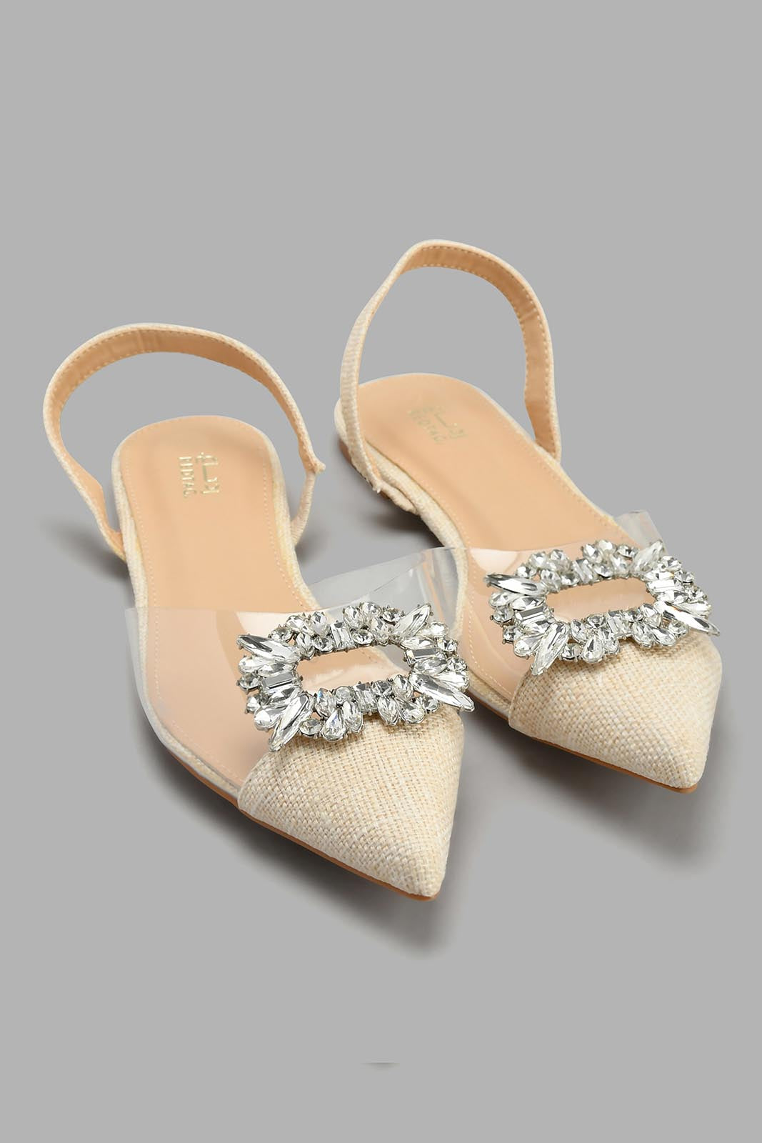Redtag-Natural-Slingback-With-Embellishment-Mules-Women's-