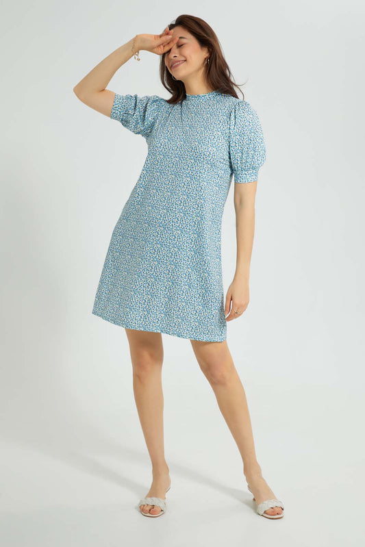 Redtag-Printed-Shift-Dress-Dresses-Women's-