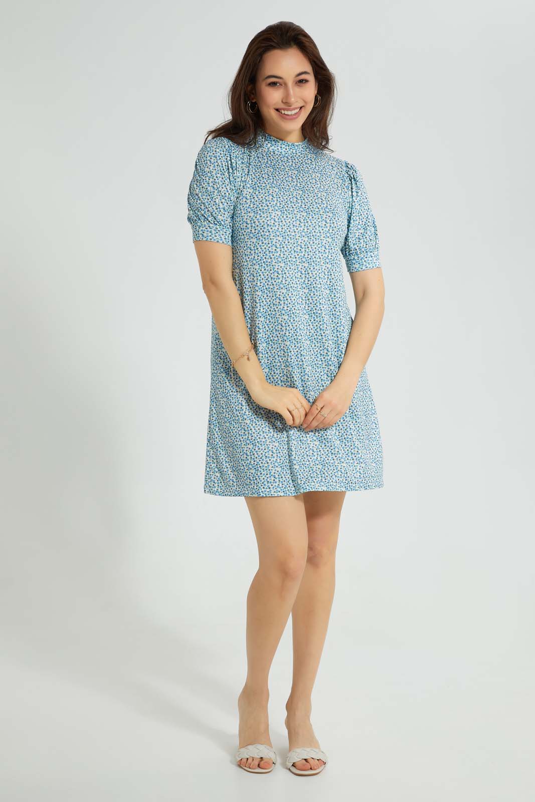 Redtag-Printed-Shift-Dress-Dresses-Women's-
