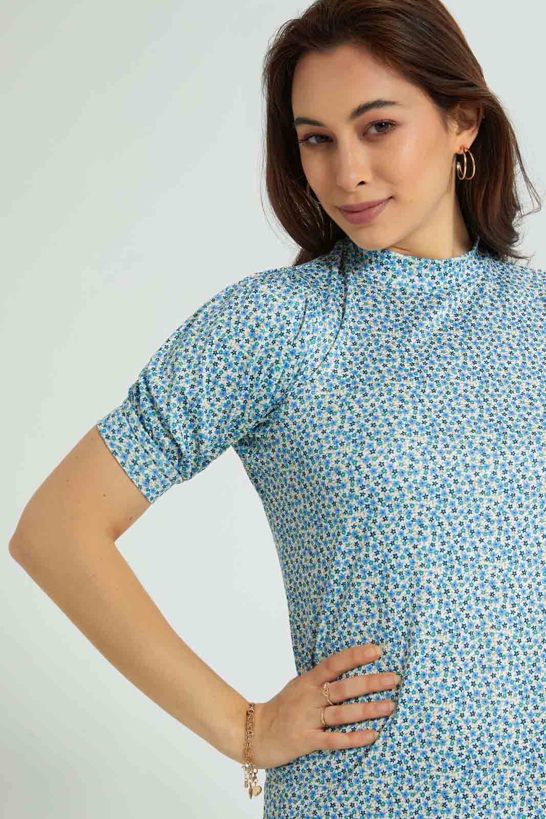 Redtag-Printed-Shift-Dress-Dresses-Women's-