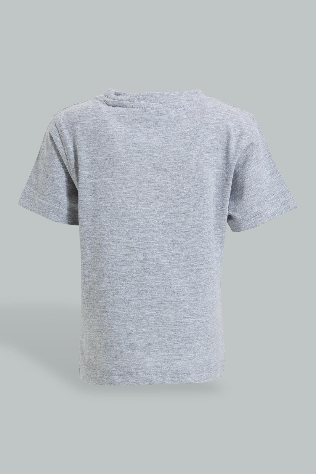 Redtag-Grey-Mickey-Mouse-Short-Sleeve-T-Shirt-Character,-Colour:Grey,-Filter:Infant-Boys-(3-to-24-Mths),-Infant-Boys-T-Shirts,-New-In,-New-In-INB,-Non-Sale,-S22B,-Section:Kidswear,-TBL-Infant-Boys-3 to 24 Months