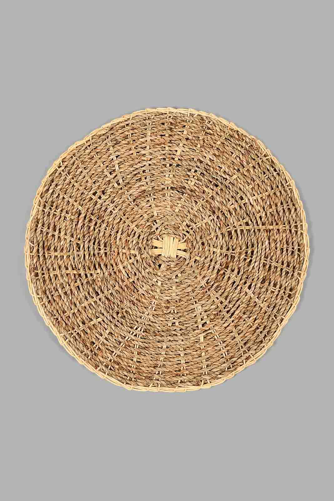 Redtag-Brown-Round-Placemat-Placemats-Home-Dining-