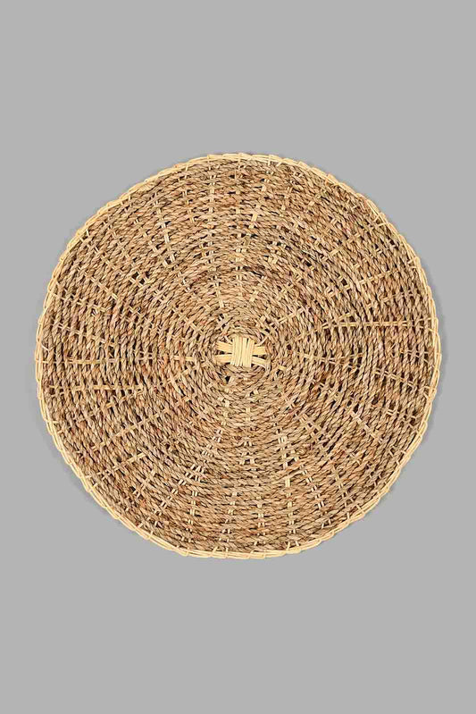 Redtag-Brown-Round-Placemat-Placemats-Home-Dining-