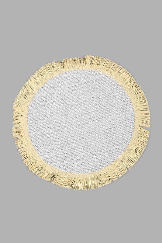 Redtag-Brown-Round-Placemat-Placemats-Home-Dining-