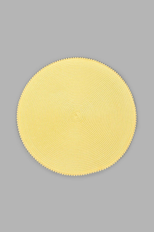Redtag-Yellow-Round-Placemat-Placemats-Home-Dining-