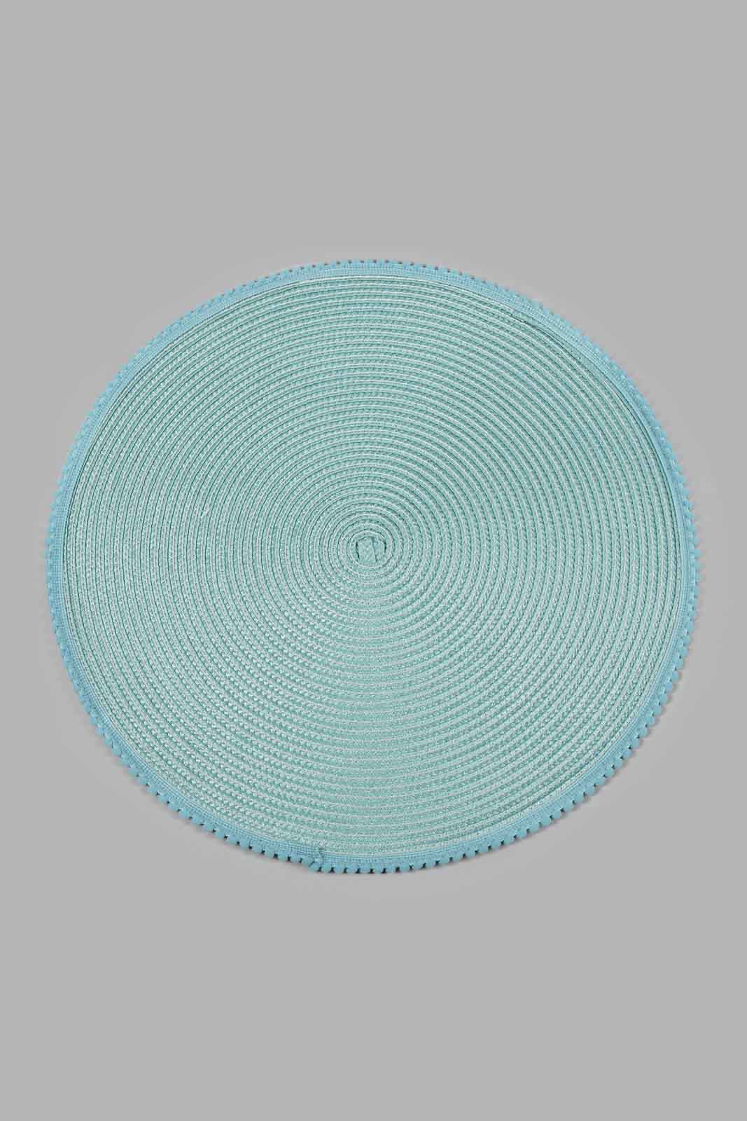 Redtag-Teal-Round-Placemat-Placemats-Home-Dining-