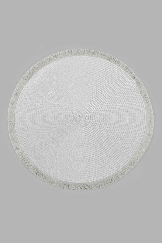 Redtag-Grey-Round-Placemat-Placemats-Home-Dining-