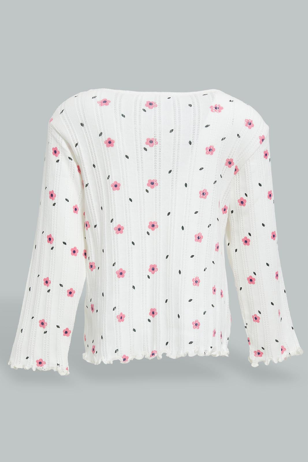 Redtag-Ivory-Printed-T-Shirt-And-Lilac-Solid-Legging-Sets-Infant-Girls-3 to 24 Months